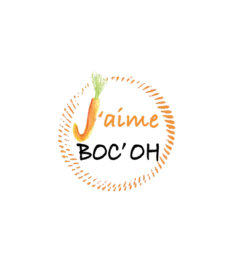 logo j'aime boc'oh : association et un chantier d&rsquo;insertion engag&eacute; dans la lutte contre le gaspillage alimentaire.