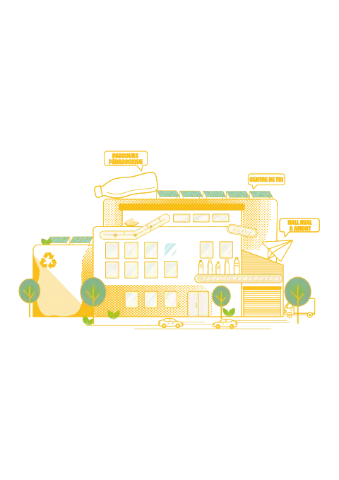illustration du centre de tri design